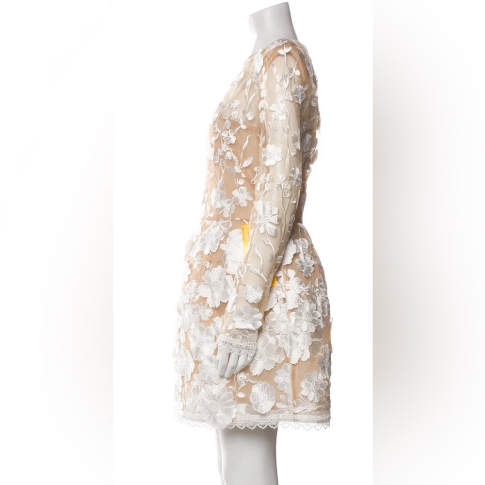 Bronx and Banco Cream Floral Mini Dress